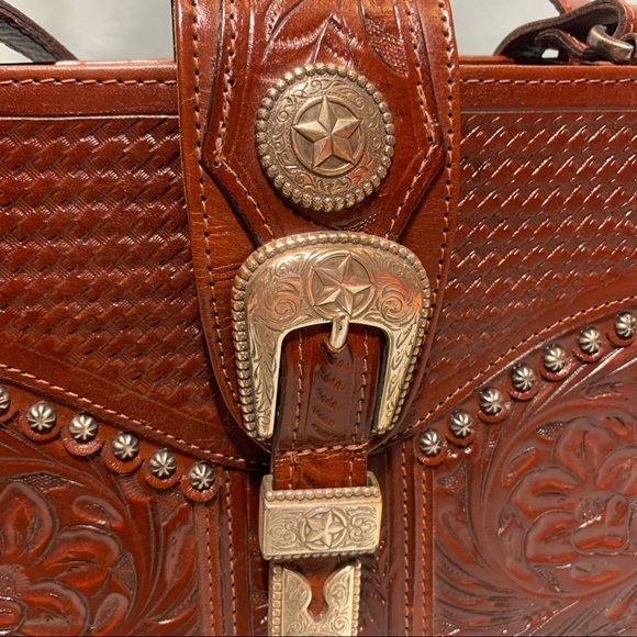 American West tooled leather purse EUC - Picture 6 of 16